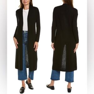 Tahari Black Open-Front Long Cardigan
100% EXTRAFINE MERINO WOOL